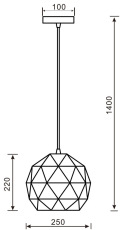 Подвесной светильник Deko-Light Asterope round 250 342132