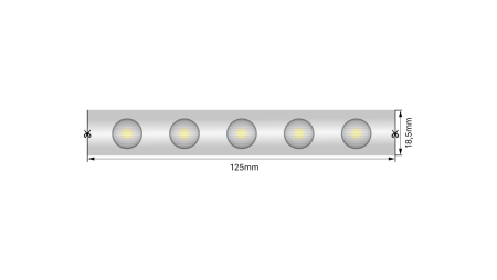 Лента светодиодная Wallwasher  2835, 48 LED/м, 18 Вт/м, 24В , IP67, Цвет: Холодный белый SWG-248-24-W20/45-67