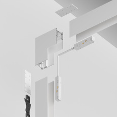 Угловой коннектор внутренний S35 накладной белый, TRA004ICL-21W