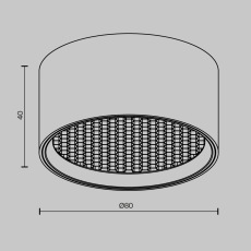 Потолочный светильник Glare 3000К 7Вт 36° IP44, C122CL-L7-3K-W