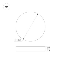 Светильник SP-PLATO-R1000-115W Warm3000 (BK, 120 deg, 230V) (Arlight, IP20 Металл, 5 лет)