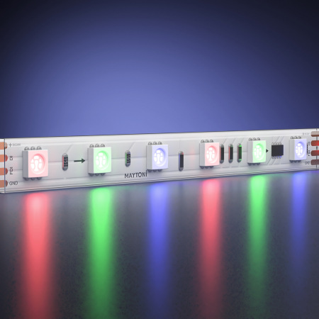 Светодиодная лента 24В 5050 14,4Вт/м RGB 5м IP68, 201249