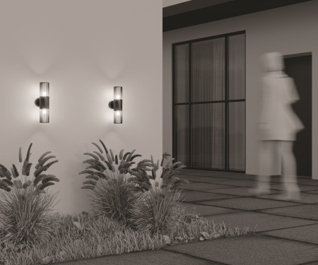 Настенный светильник (бра) Amas E27x2 60Вт IP54, O432WL-02GF