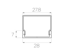 Профиль накладной алюминиевый LC-LP-0728-2 Anod Профиль накладной алюминиевый LC-LP-0728-2 Anod