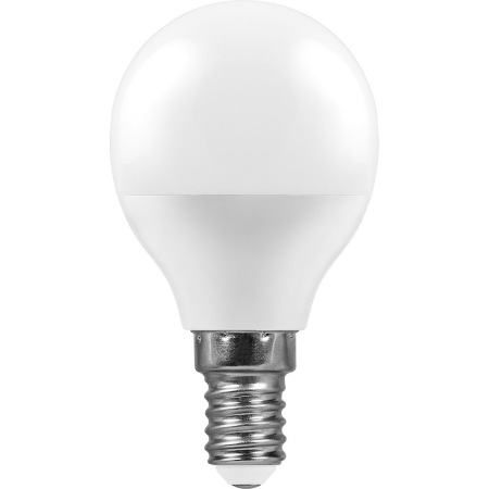 Лампа светодиодная, (9W) 230V E14 6400K G45, LB-550