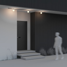 Уличный трековый светильник Luna Elasity IP 3000К 9Вт 120° черный, O-TR01-1-S-9WB3K