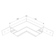 Коннектор L-образный внутренний Elektrostandard Slim Magnetic 85091/00 4690389178993