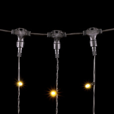 Гирлянда Занавес с Колпачком 1 x 6 м Тепло-Белый 220В, 600 LED, Провод Черный ПВХ, IP65
