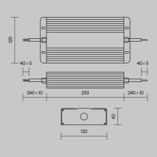 Блок питания 48В 400Вт IP67 PSL008, PSL008-400W-48V-IP67
