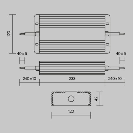 Блок питания 48В 400Вт IP67 PSL008, PSL008-400W-48V-IP67