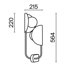 Настенный светильник (бра) Tropic G9х2, MOD164WL-02BS