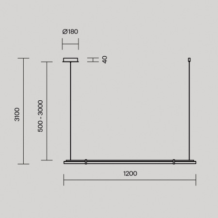 Подвесной светильник Plume 3000К 20Вт, MOD340PL-L20BS3K