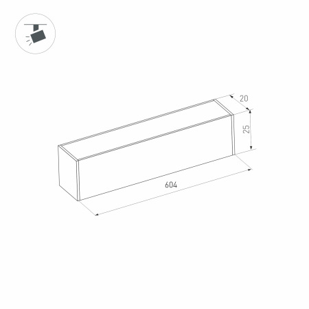 Светильник MAG-FLAT-25-L600-18W Day4000 (BK, 100 deg, 24V, DALI) (Arlight, IP20 Металл, 3 года)