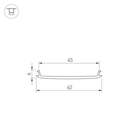 Экран STRETCH-S-50-CEIL-CENTER-50m (GAMMA50) (Arlight, -)