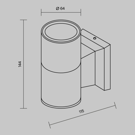 Настенный светильник (бра) Bowery GU10х1 50Вт IP 54, O574WL-01B