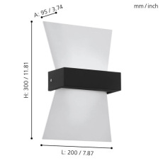 Уличный настенный светодиодный светильник Eglo Albenza 98717