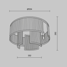 Потолочный светильник Frame E14х6, MOD174CL-06G