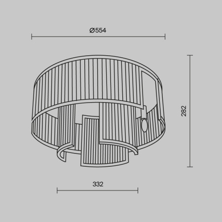 Потолочный светильник Frame E14х6, MOD174CL-06G