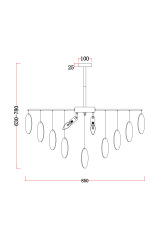 Подвесная люстра Freya Porto FR5104PL-08BS