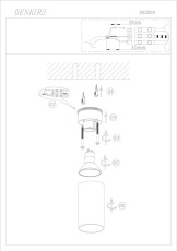 Точечный накладной светильник Denkirs DK2008-WH