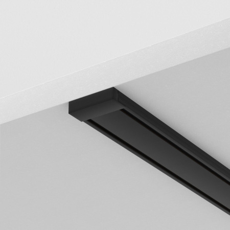 Шинопровод 2м Radity с заглушками в комплекте накладной черный, TRX084EC-112B