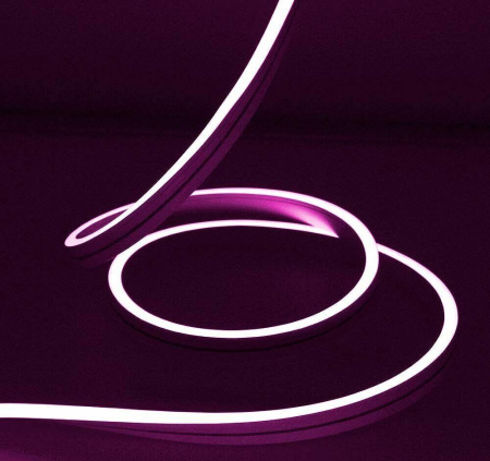 Гибкий Неон Rich LED, односторонний, розовый, 8*16 мм, 24 В, 50 м, RL-FX816-120-24V-P/P