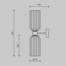 Настенный светильник (бра) Antic E14х2, MOD302WL-02W