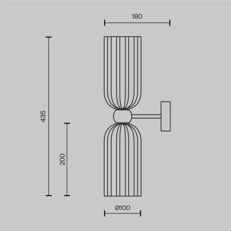 Настенный светильник (бра) Antic E14х2, MOD302WL-02W
