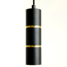 Светильник потолочный Feron ML1868 Barrel ZEN levitation на подвесе MR16 35W, 230V, чёрный, золото 55*180