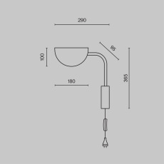 Настенный светильник (бра) Mollis G9х1
, MOD126WL-01B
