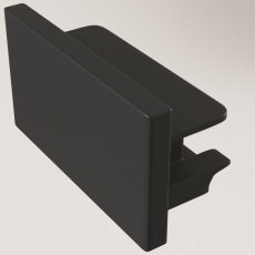 Заглушка торцевая 1шт Unity накладной черный, TRA001EC-11B