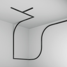 Шинопровод 1м накладной Basity, черный, TRX172-111B