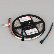 Светодиодная лента герметичная SPI-SE-B60-10mm 24V RGB-PX6-BPT (12 W/m, IP65, 5060, 5m) (Arlight, бегущий огонь)