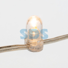 Гирлянда «LED Клип-лайт» 12 V,  Прозрачный ПВХ,  150 мм,  цвет диодов теплый белый