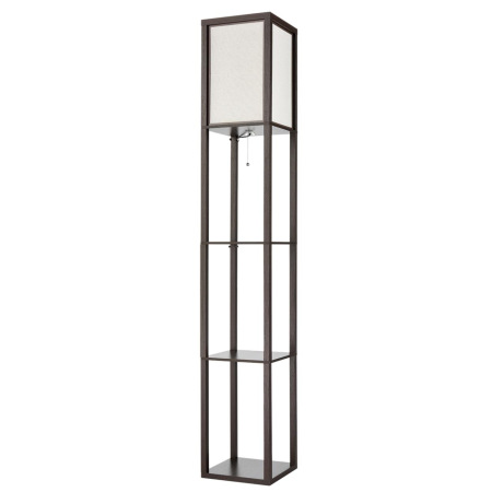 8090/1F COMFI LN25 кофейный/белый, дерево/текстиль Торшер Е27 1*60W 220V PRACTIC