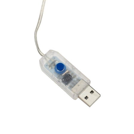 Гирлянда Светодиодный дождь из росы 6х3 м, USB + пульт управления (Белый)