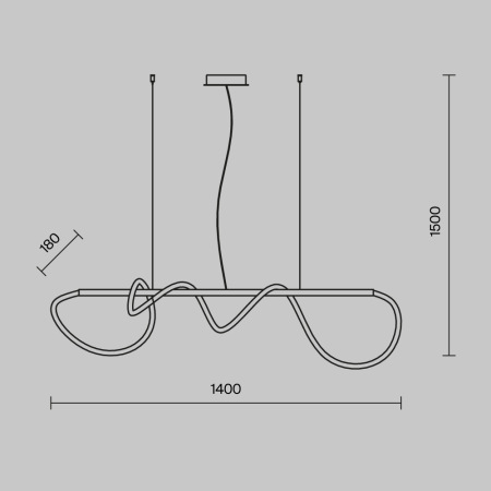 Подвесной светильник Tau 3000K 30Вт, MOD166PL-L30G3K