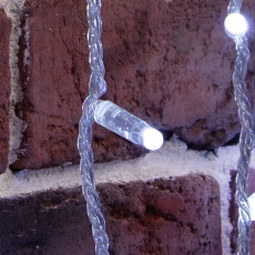Гирлянда Занавес 2х9м 1200 LED БЕЛЫЙ прозрачный ПВХ IP65 эффект мерцания 230В