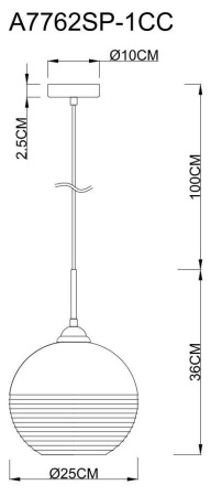 Светильник Arte Lamp WAVE A7762SP-1CC