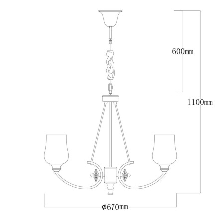 Подвесная люстра MW-Light Палермо 386017706