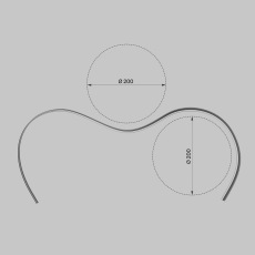 Алюминиевый профиль накладной 18x06, ALM-1806-S-2M