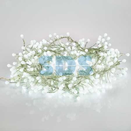 Гирлянда "Мишура LED" 6 м прозрачный ПВХ, 576 диодов, цвет белый