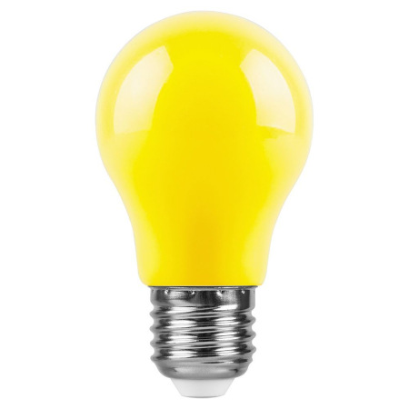 Лампа светодиодная, (3W) 230V E27 желтый A50, LB-375