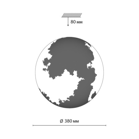 3084/DL PALE SN 68 Светильник пластик/белый/серый LED 48Вт 4000К D380 IP43 MOON