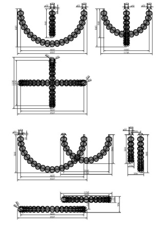 Подвесной светильник Golden Cage 3000К 117Вт, MOD216PL-L42G3K