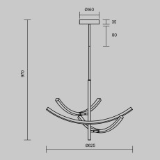 Подвесной светильник Wabi 2700-4000K 21Вт, MOD428PL-L27BK