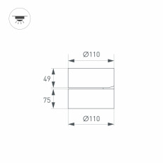 Светильник SP-RONDO-FLAP-R110-25W Warm3000 (WH, 110 deg) (Arlight, IP40 Металл, 3 года)