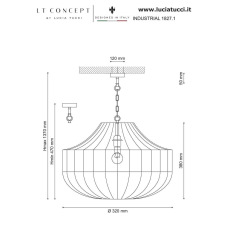 Подвесной светильник Lucia Tucci Industrial 1827.1