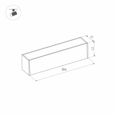 Светильник MAG-FLAT-45-L805-24W Warm3000 (WH, 100 deg, 24V) (Arlight, IP20 Металл, 3 года)