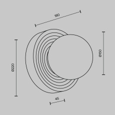 Настенный светильник (бра) Careless G9x1, MOD403WL-01BG